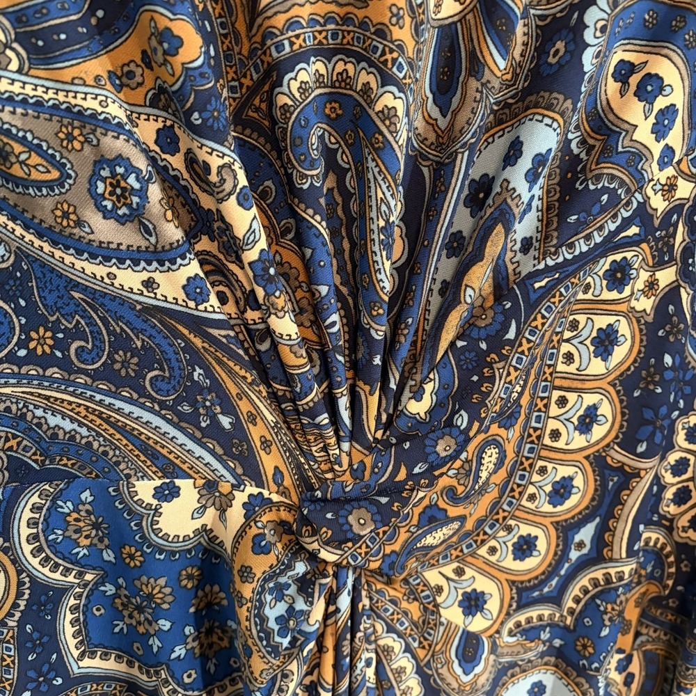 NEW Ralph Lauren LRL Paisley Twist Front Dress Sz 8 Multicolor Elegant Classic - Picture 6 of 12